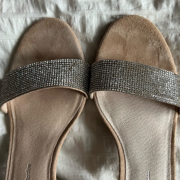 Brown’s The Wishbone Collection Arielle Suede and Rhinestone Heels- size 7.5 - Picture 6 of 14